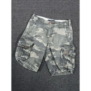 Vintage Hollister Camo Cargo Shorts 28 (Fits 29) Classic Epic Flex Rugged 9.5"